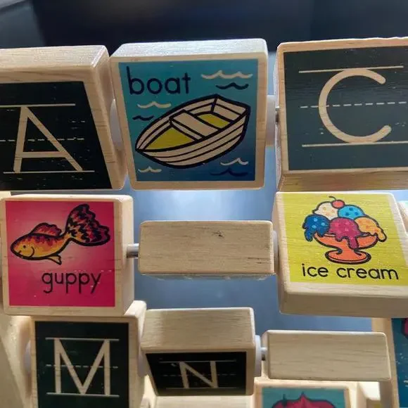 B. Toys Wooden Alphabet and Numbers Abacus - Picture 4 of 7